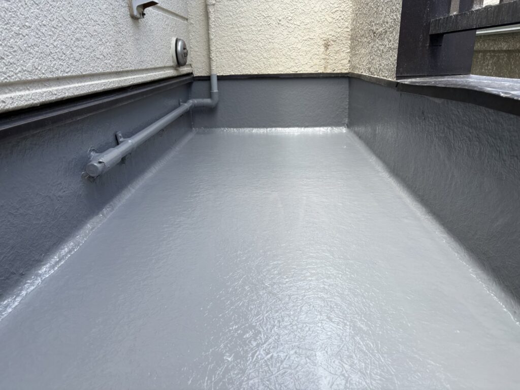 FRP防水を施工したベランダ